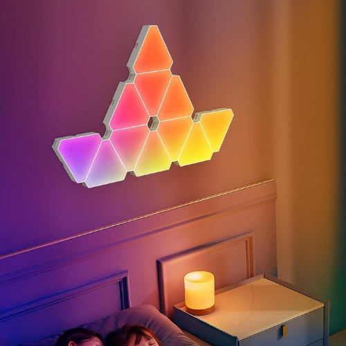 Smart Triangle Night Light For Wall Gaming Room Lights Decor WIFI LED Wall Light Music Sync For Gaming Setup